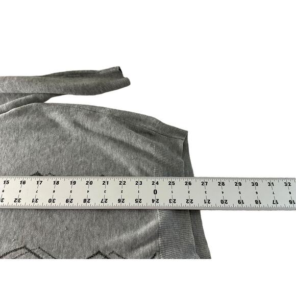 Arslanb Triko Men's V-Neck Sweater Large Light Gray Zigzag Pattern - Picture 5 of 9